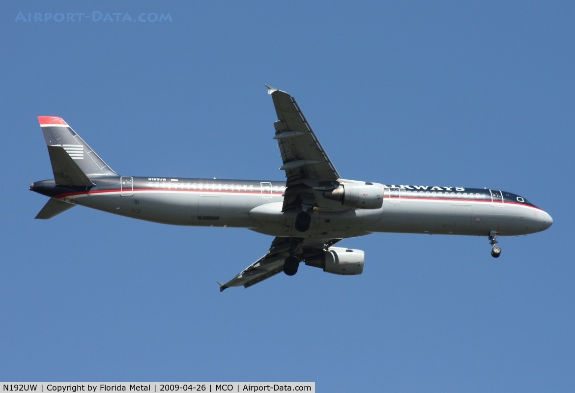 N192UW, 2001 Airbus A321-211 C/N 1496, US Airways A321