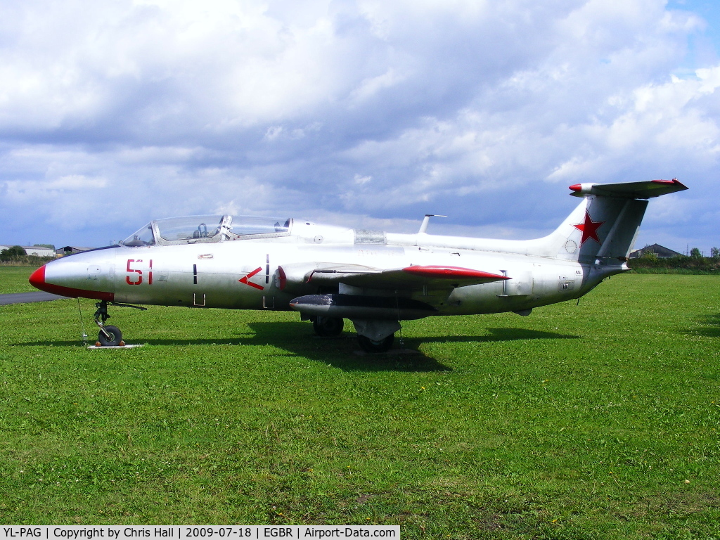 YL-PAG, Aero L-29 Delfin C/N 491273, Aero L-29 Delphin at Breighton Airfield