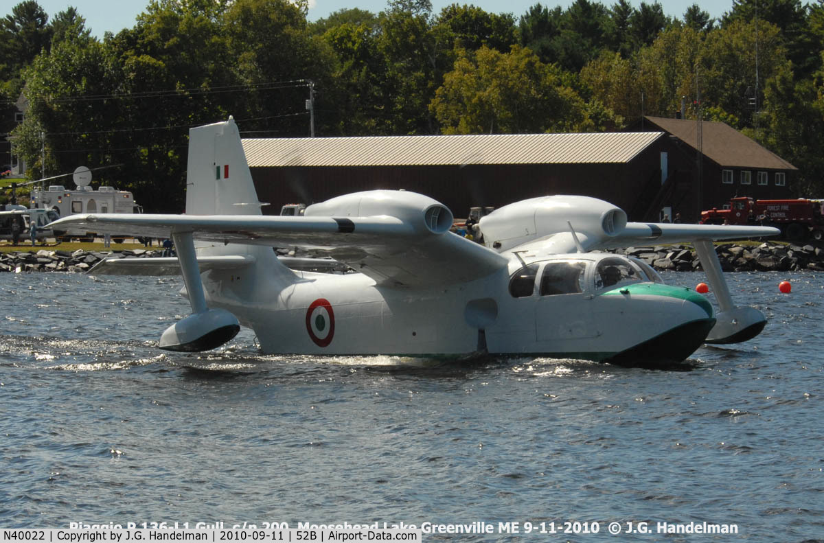 N40022, 1956 Piaggio P.136-L1 C/N 200, Gull in the water