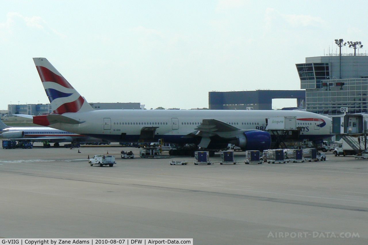 G-VIIG, 1997 Boeing 777-236/ER C/N 27489, British Airways at the gate - DFW Airport, TX