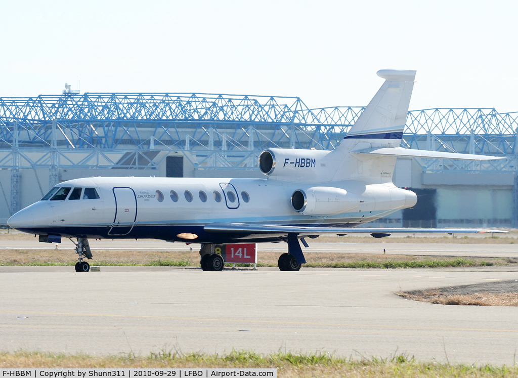 F-HBBM, 1980 Dassault Falcon 50 C/N 016, Taxiing to the General Aviation area... Additional 