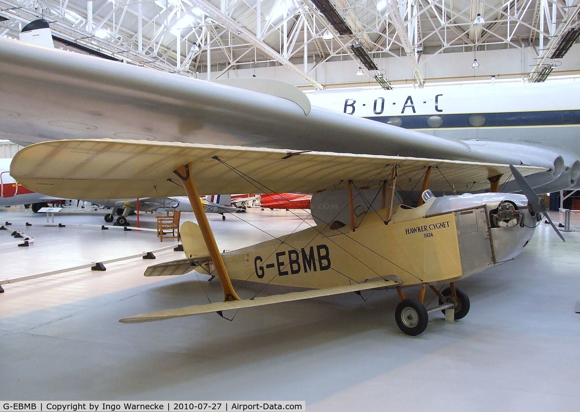 G-EBMB, 1924 Hawker Cygnet 1 C/N 1, Hawker Cygnet at the RAF Museum, Cosford