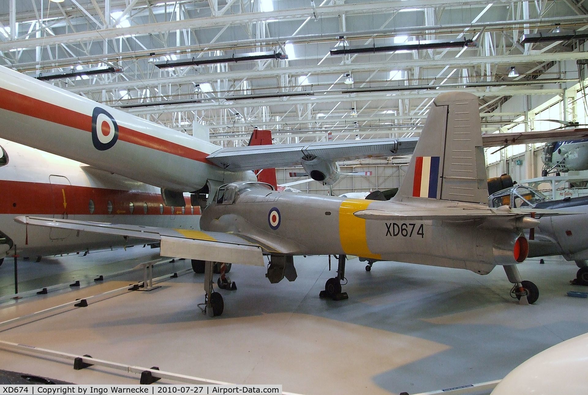 XD674, 1955 Hunting Percival P-84 Jet Provost T.1 C/N PAC/84/001, Hunting Jet Provost T1 first prototype at the RAF Museum, Cosford
