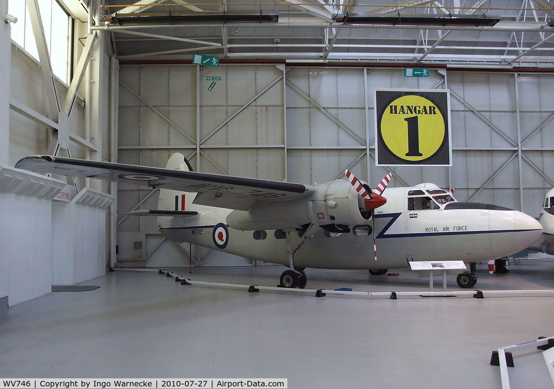 WV746, Hunting Percival P-66 Pembroke C1 C/N PAC/66/53, Hunting Percival P.66 Pembroke C1 at the RAF Museum, Cosford