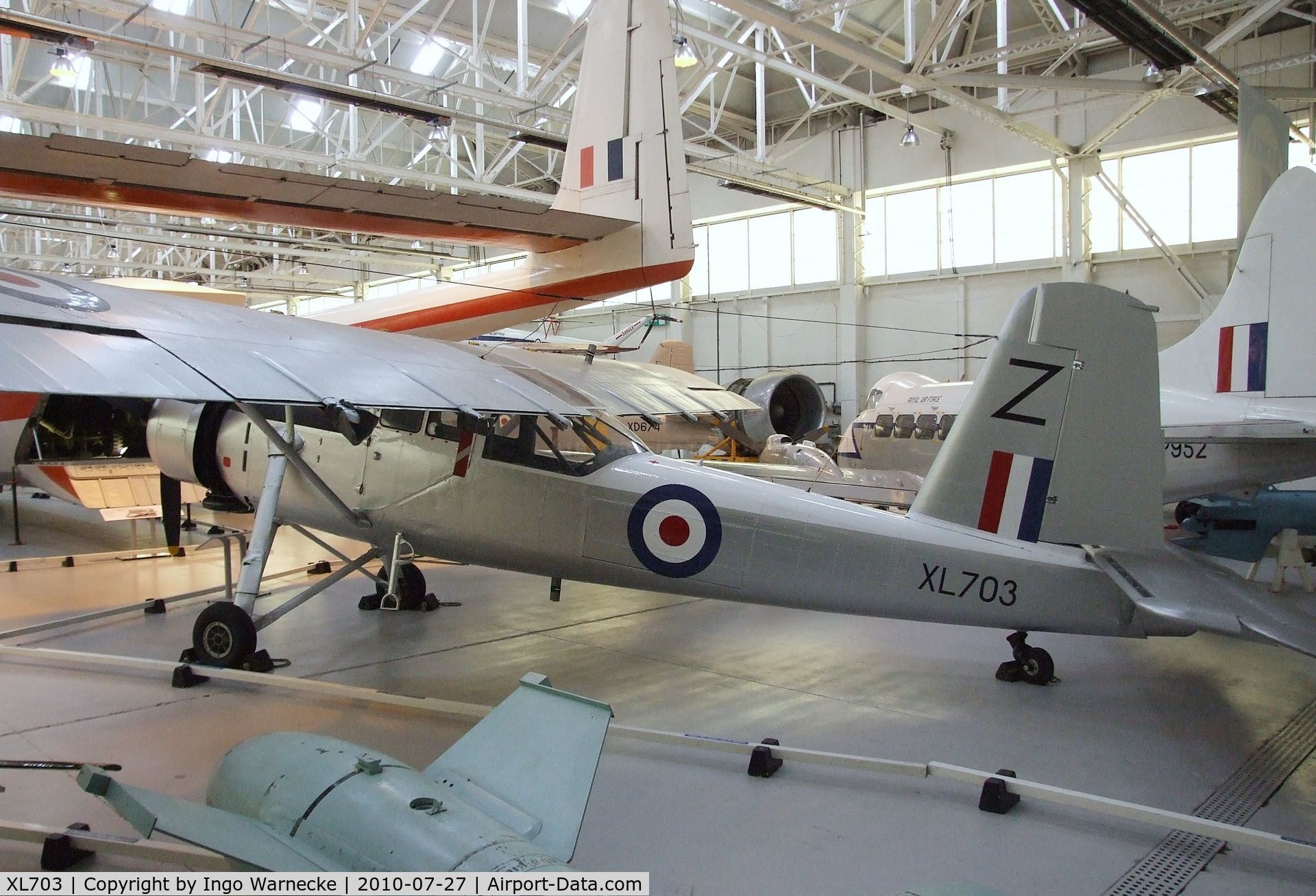 XL703, Scottish Aviation Pioneer CC.1 C/N 143, Scottish Aviation Pioneer CC1 at the RAF Museum, Cosford