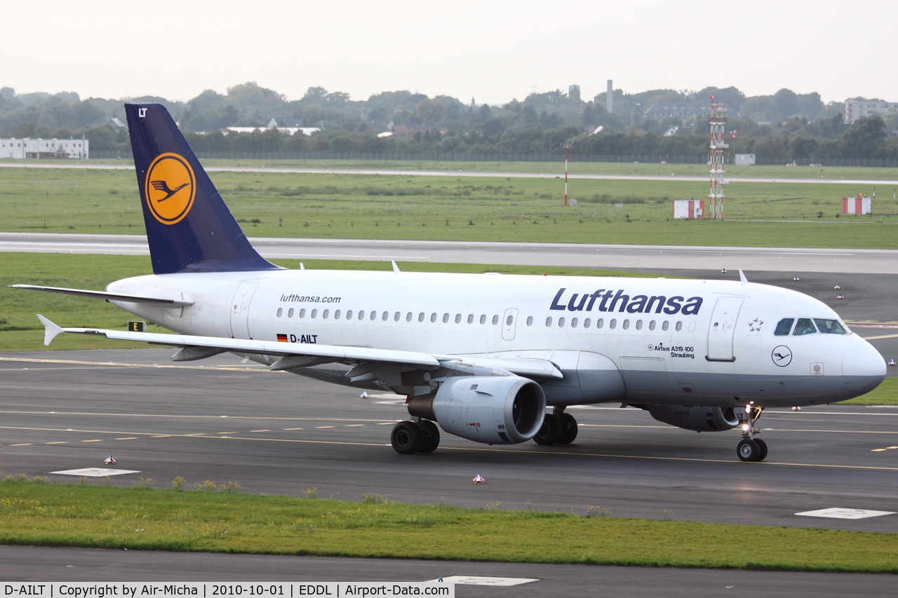 D-AILT, 1997 Airbus A319-114 C/N 738, Lufthansa, Airbus A319-114, CN: 738, Aircraft Name: Straubing