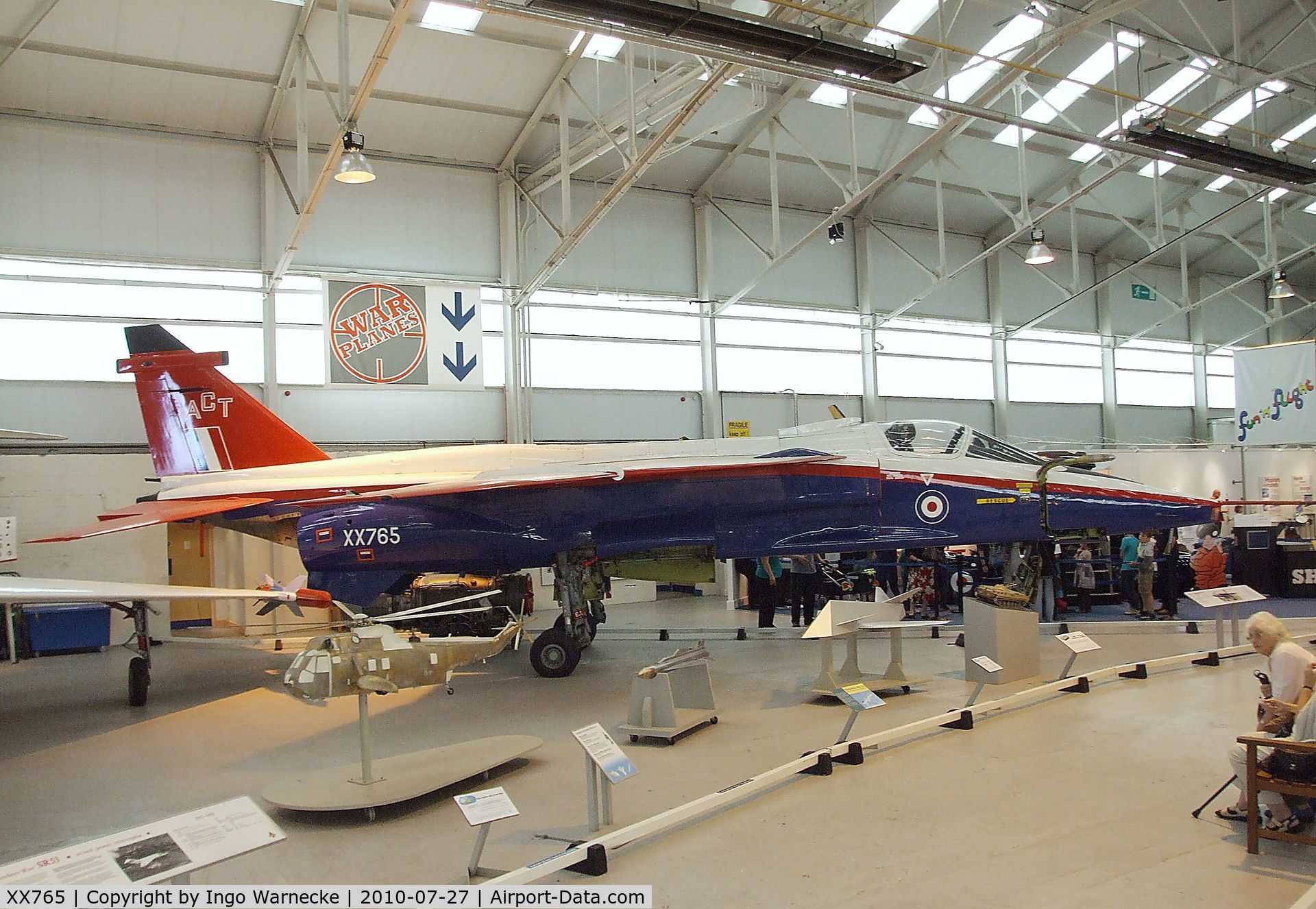 XX765, 1975 Sepecat Jaguar GR.3A C/N S.62, SEPECAT Jaguar ACT (Active Control Technology research aircraft for Fly-by-wire technology) at the RAF Museum, Cosford