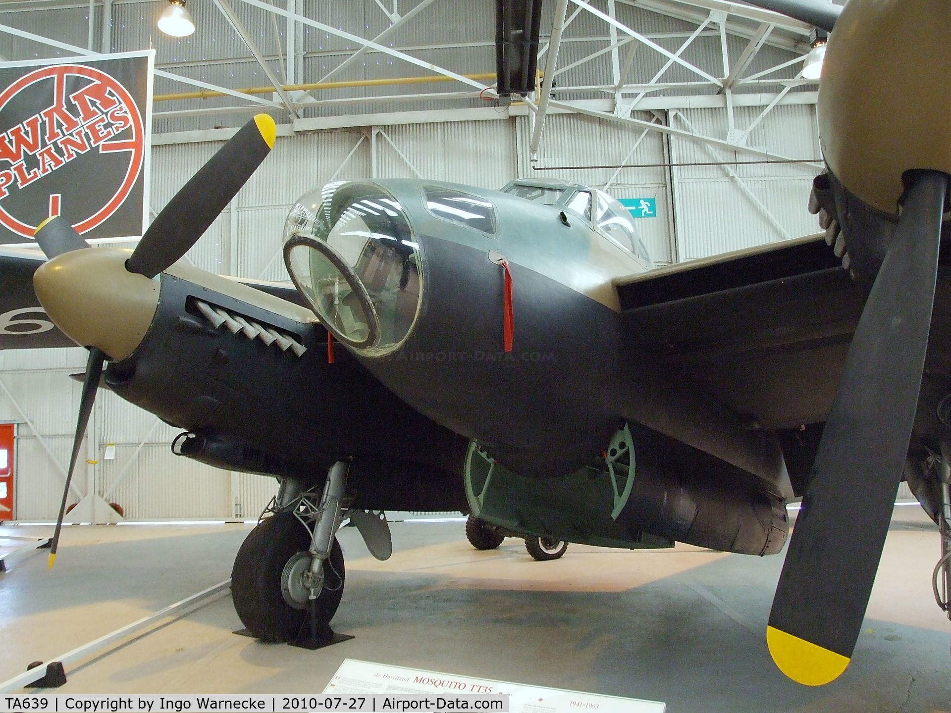 TA639, 1945 De Havilland DH-98 Mosquito TT.35 C/N Not found TA639, De Havilland D.H.98 Mosquito TT35 at the RAF Museum, Cosford
