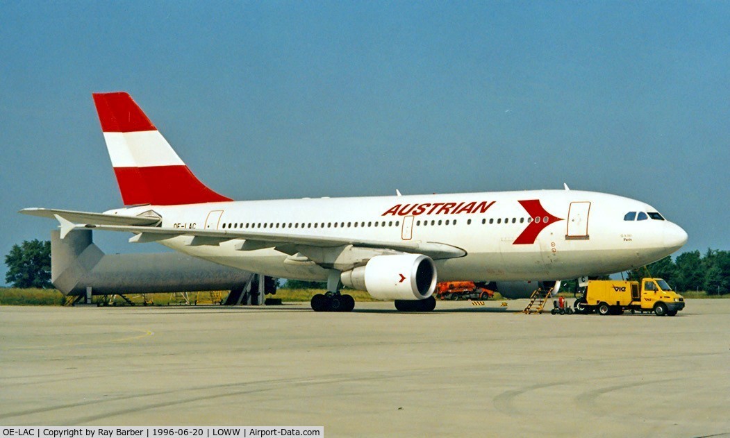 OE-LAC, 1991 Airbus A310-324 C/N 568, Airbus A310-324/ET [568] (Austrian Airlines) Vienna~OE 20/06/1996