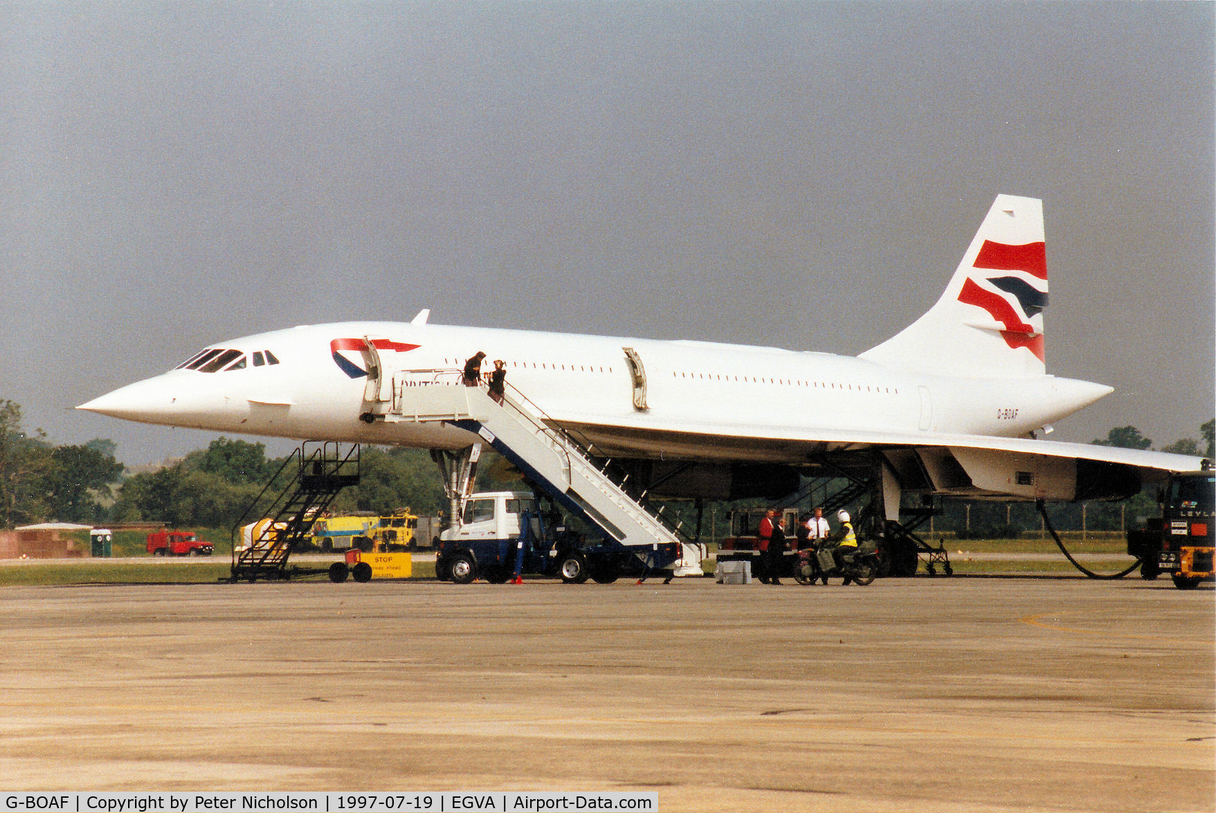 G-BOAF, 1979 Aerospatiale-BAC Concorde 1-102 C/N 100-016, Concode 102 of British Airways on display at the 1997 Intnl Air Tattoo at RAF Fairford.