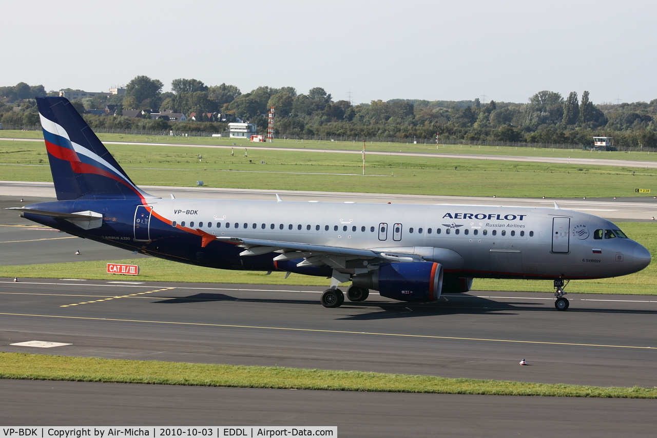 VP-BDK, 2003 Airbus A320-214 C/N 2106, Aeroflot, Airbus A320-214, CN: 2106, Aircraft Name: G. Sviridov