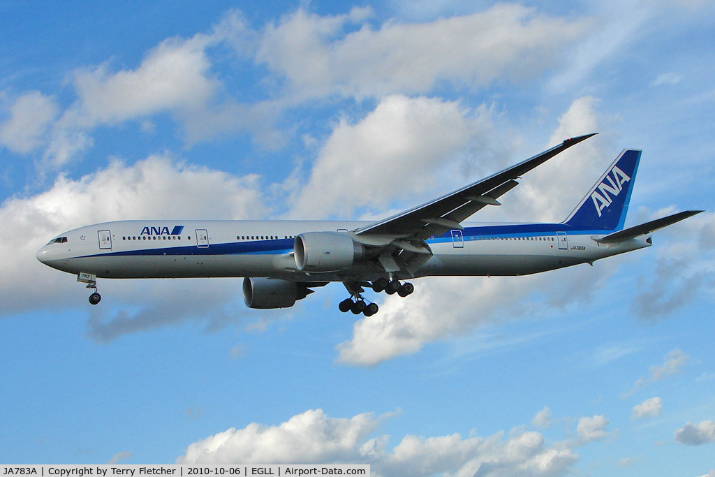 JA783A, 2008 Boeing 777-381/ER C/N 27940, All Nippon's 2008 Boeing 777-381ER, c/n: 27940 at Heathrow