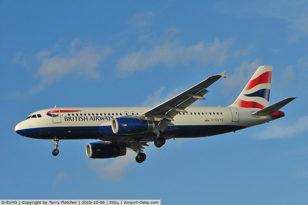 G-EUYG, 2010 Airbus A320-232 C/N 4238, British Airways 2010 Airbus A 320-232, c/n: 4238 at Heathrow