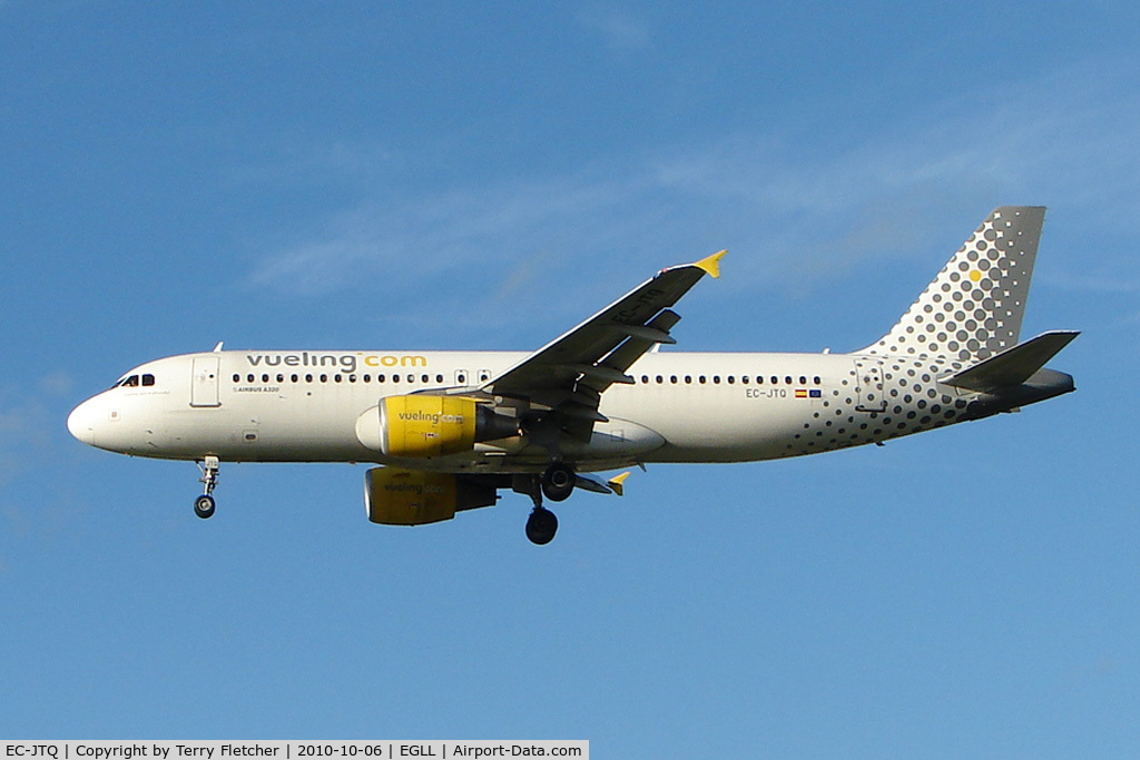 EC-JTQ, 2006 Airbus A320-214 C/N 2794, Vueling 2006 Airbus A320-214, c/n: 2794 at Heathrow