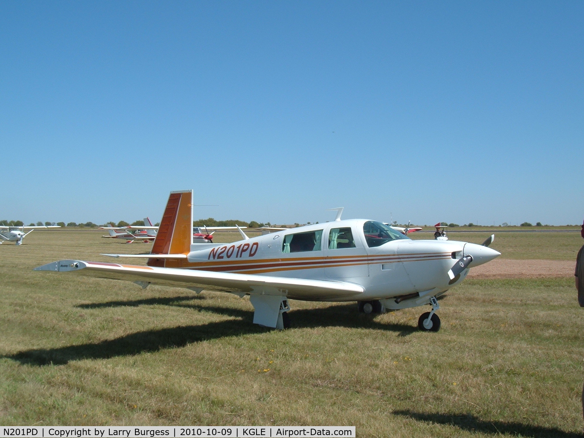 N201PD, 1977 Mooney M20J 201 C/N 24-0170, At the Fall Festival of Flight — the 48th Annual Fly-in at the Gainesville Municipal Airport hosted by the Texas Chapter of the Antique Airplane Association