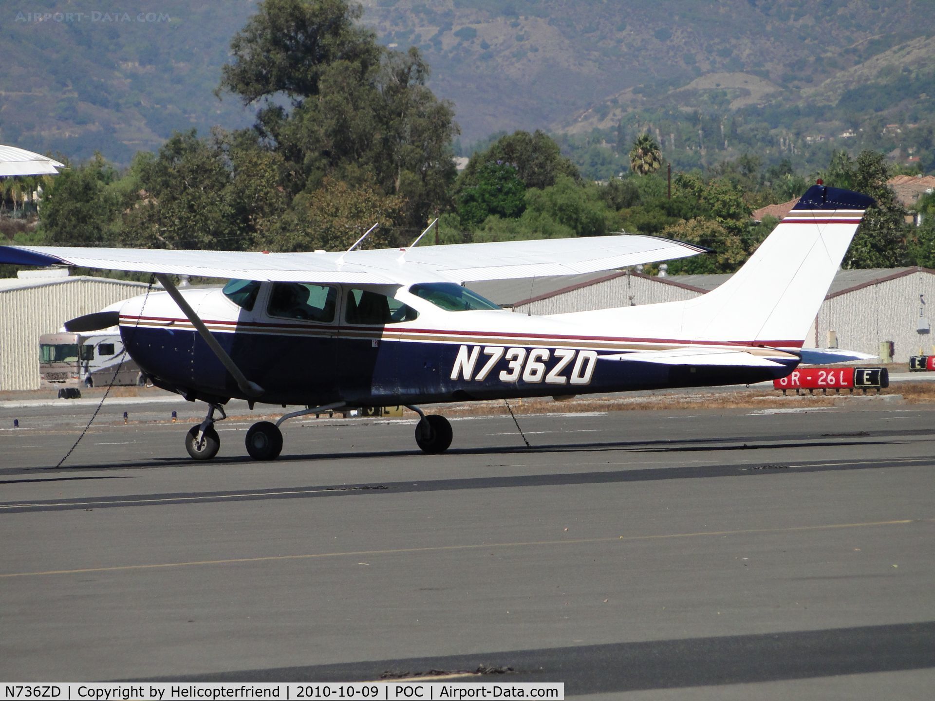 N736ZD, 1979 Cessna TR182 Turbo Skylane RG C/N R18200797, Parked in transient parking