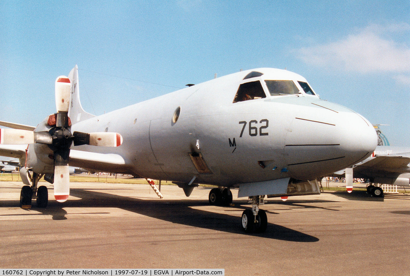 160762, Lockheed P-3C Orion C/N 285A-5671, Another view of the Patrol Squadron VP-92 P-3C Orion on display at the 1997 Intnl Air Tattoo at RAF Fairford.