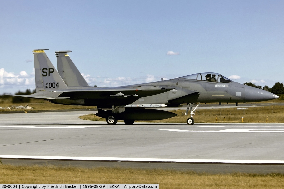 80-0004, 1980 McDonnell Douglas F-15C Eagle C/N 0638/C153, line up