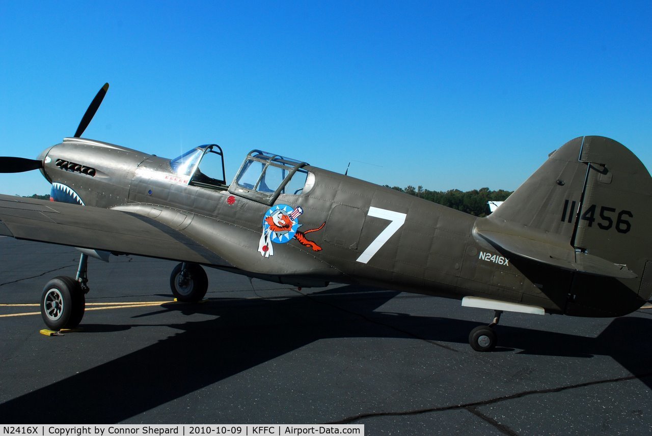 N2416X, Curtiss P-40E Warhawk C/N 16701, P-40 at the Great Georgia Airshow