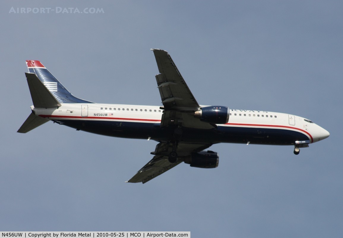 N456UW, 1991 Boeing 737-4B7 C/N 25020, US Airways 737-400