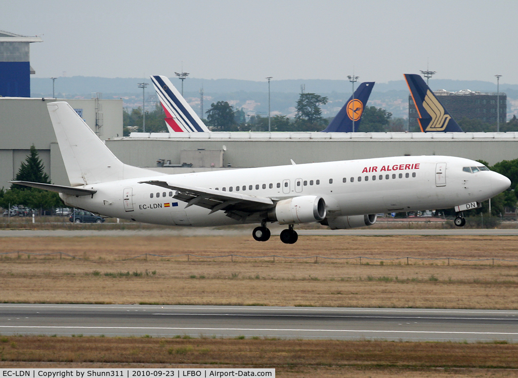 EC-LDN, 1989 Boeing 737-448 C/N 24474, Landing rwy 14R on Air Algerie lease...
