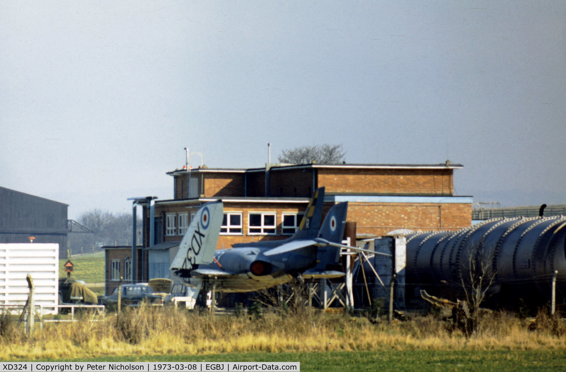 XD324, 1960 Supermarine Scimitar F.1 C/N Not found XD324, Scimitar F.1 of 803 Squadron with Dowty Rotol at Staverton in the Summer of 1973 for evaluation of fuel systems for the Multi-Role Combat Aircraft MRCA which evolved into the Panavia Tornado.
