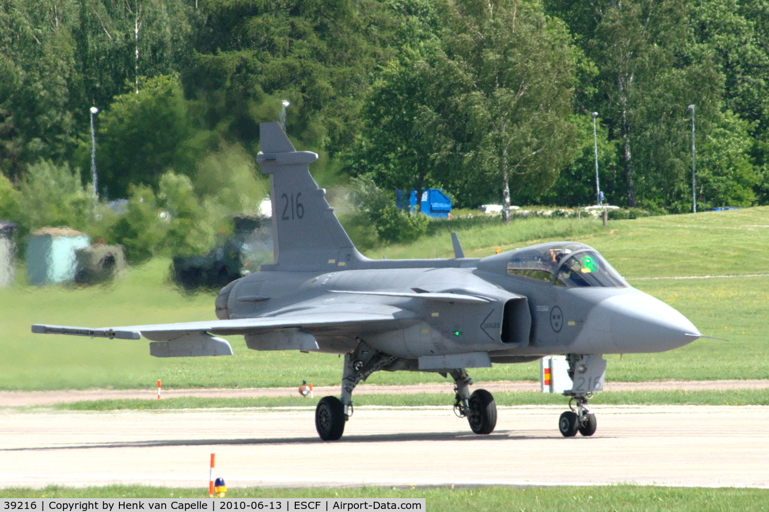 39216, Saab JAS-39C Gripen C/N 39216, JAS 39C Gripen fighter taxying at Malmen Air Base.
