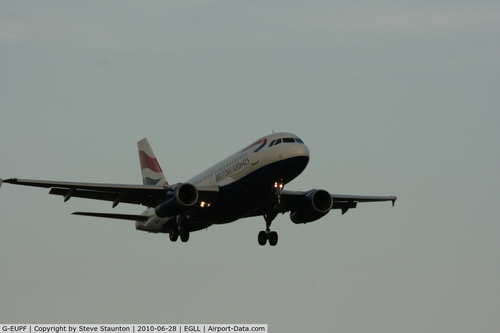 G-EUPF, 2000 Airbus A319-131 C/N 1197, Taken at Heathrow Airport, June 2010