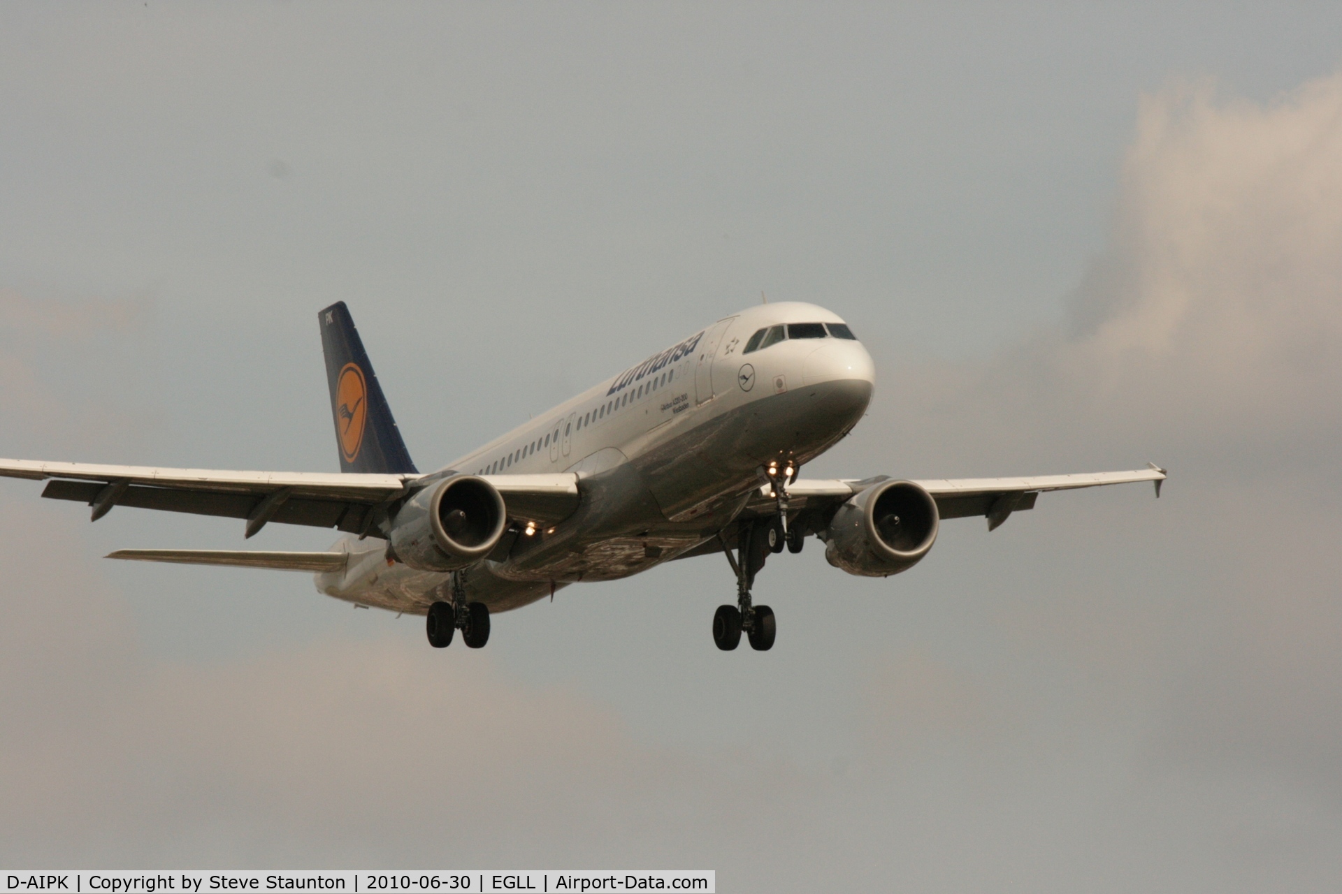 D-AIPK, 1989 Airbus A320-211 C/N 0093, Taken at Heathrow Airport, June 2010