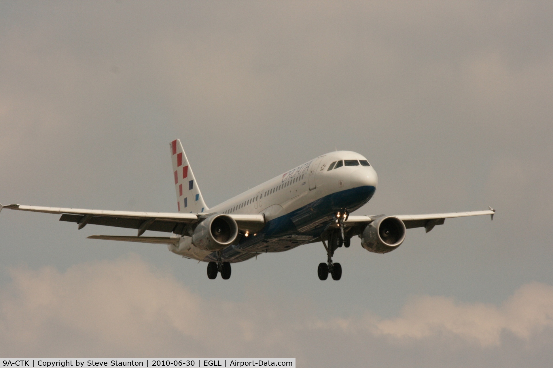 9A-CTK, 2000 Airbus A320-214 C/N 1237, Taken at Heathrow Airport, June 2010