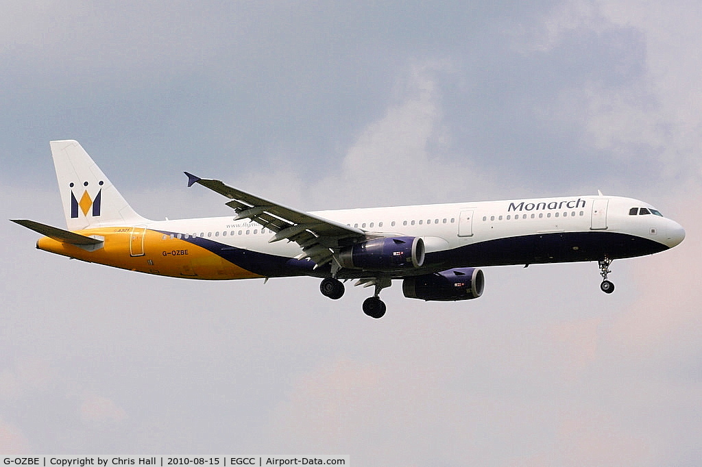 G-OZBE, 2002 Airbus A321-231 C/N 1707, Monarch Airlines