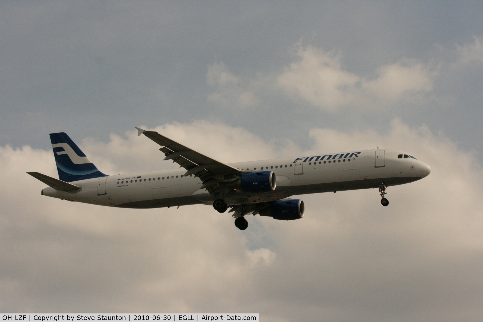 OH-LZF, 2004 Airbus A321-211 C/N 2208, Taken at Heathrow Airport, June 2010