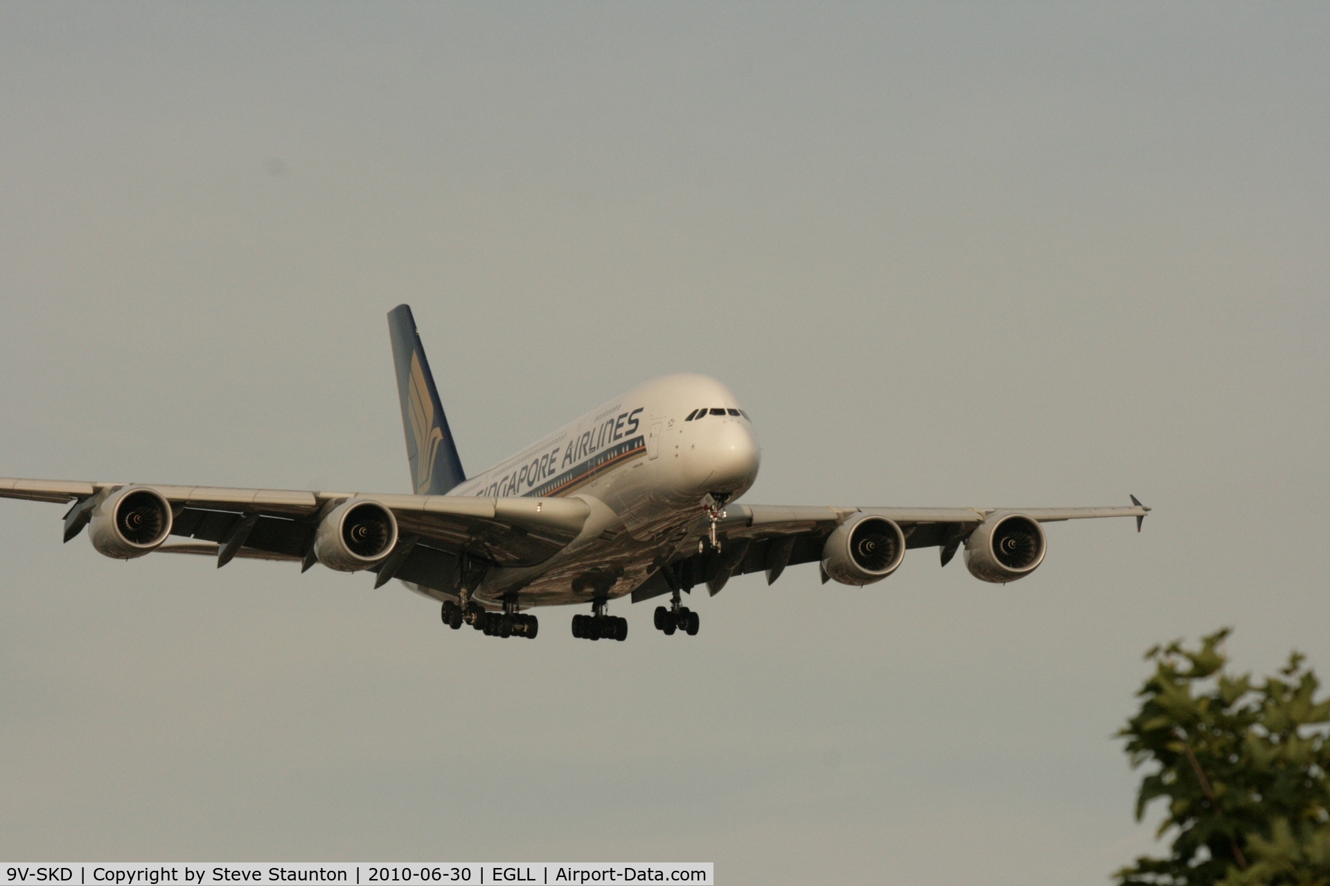 9V-SKD, 2008 Airbus A380-841 C/N 008, Taken at Heathrow Airport, June 2010