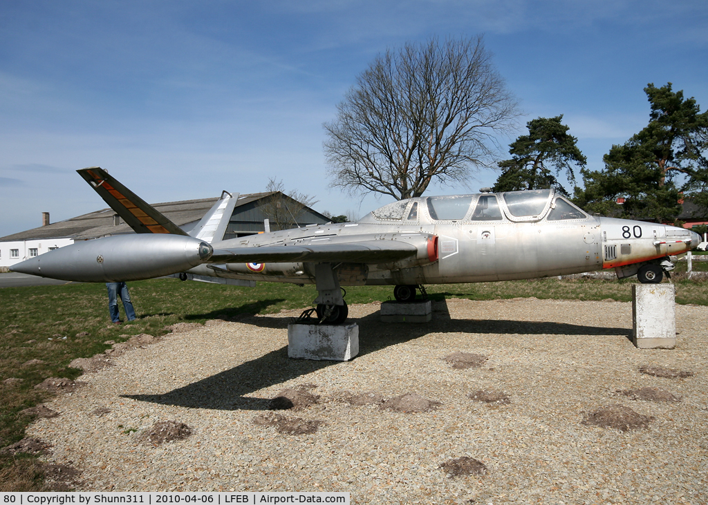 80, Fouga CM-170 Magister C/N 80, Preserved on pole at the Airfield :)