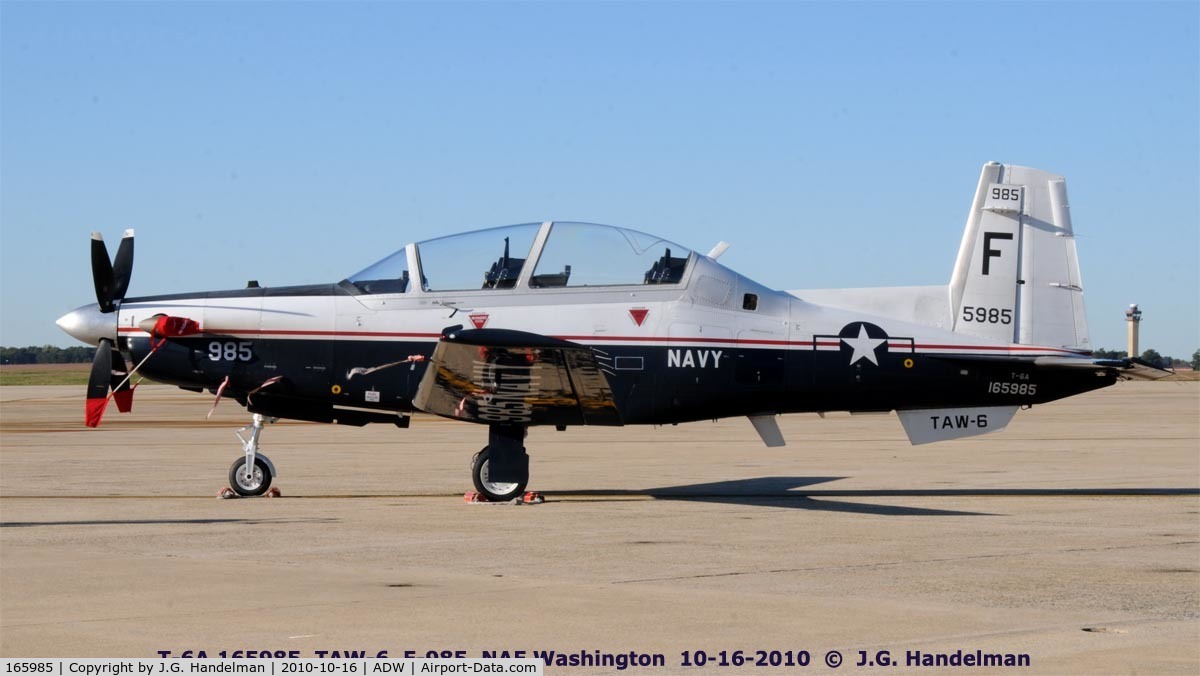 165985, 2001 Raytheon T-6A Texan II C/N PT-152, at NAF Washington