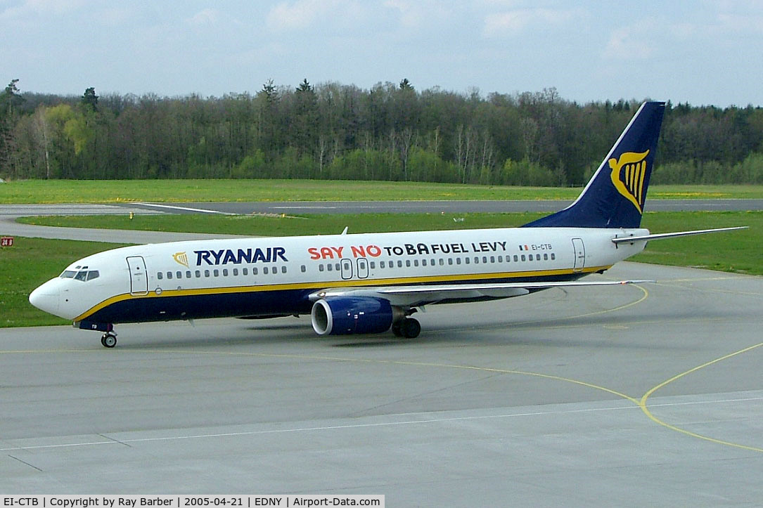 EI-CTB, 2002 Boeing 737-8AS C/N 29937, Boeing 737-8AS [29937] (Ryanair) Friedrichshafen~D 21/04/2005