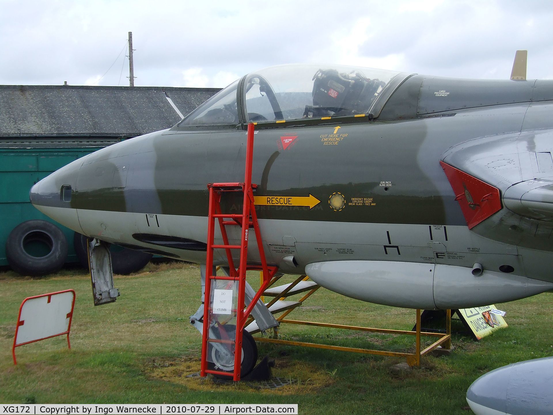 XG172, Hawker Hunter F.6A C/N 41H/680009, Hawker Hunter F6A (painted and marked as XG168) at the City of Norwich Aviation Museum