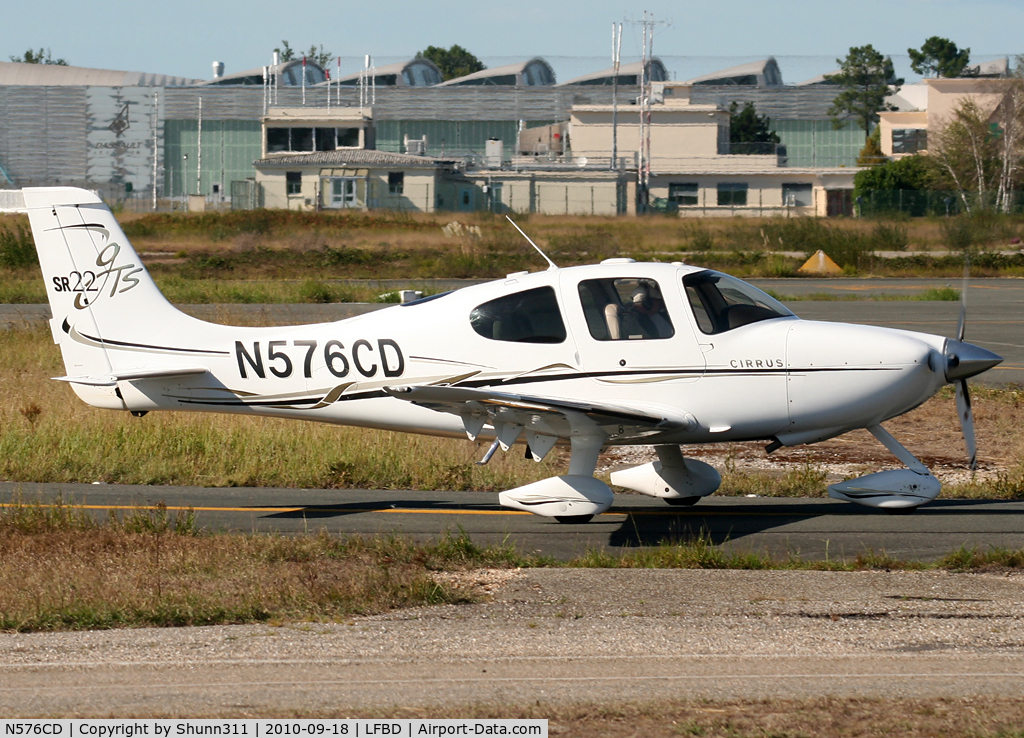 N576CD, 2005 Cirrus SR22 GTS C/N 1665, Taxiing to the General Aviation area...