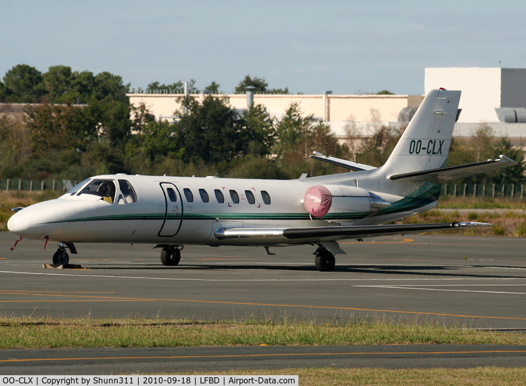 OO-CLX, 1999 Cessna 560 Citation Ultra C/N 560-0537, Parked at the General Aviation area...