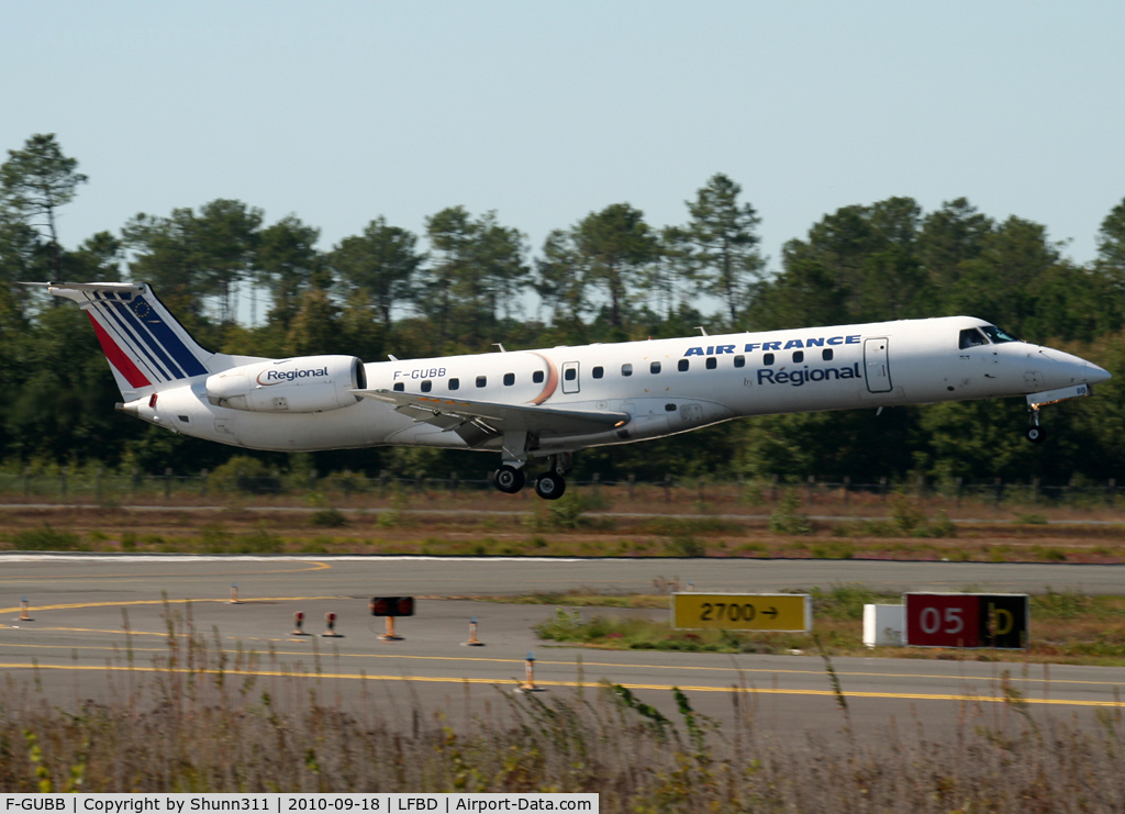 F-GUBB, 2001 Embraer EMB-145MP (ERJ-145MP) C/N 145419, Landing rwy 05