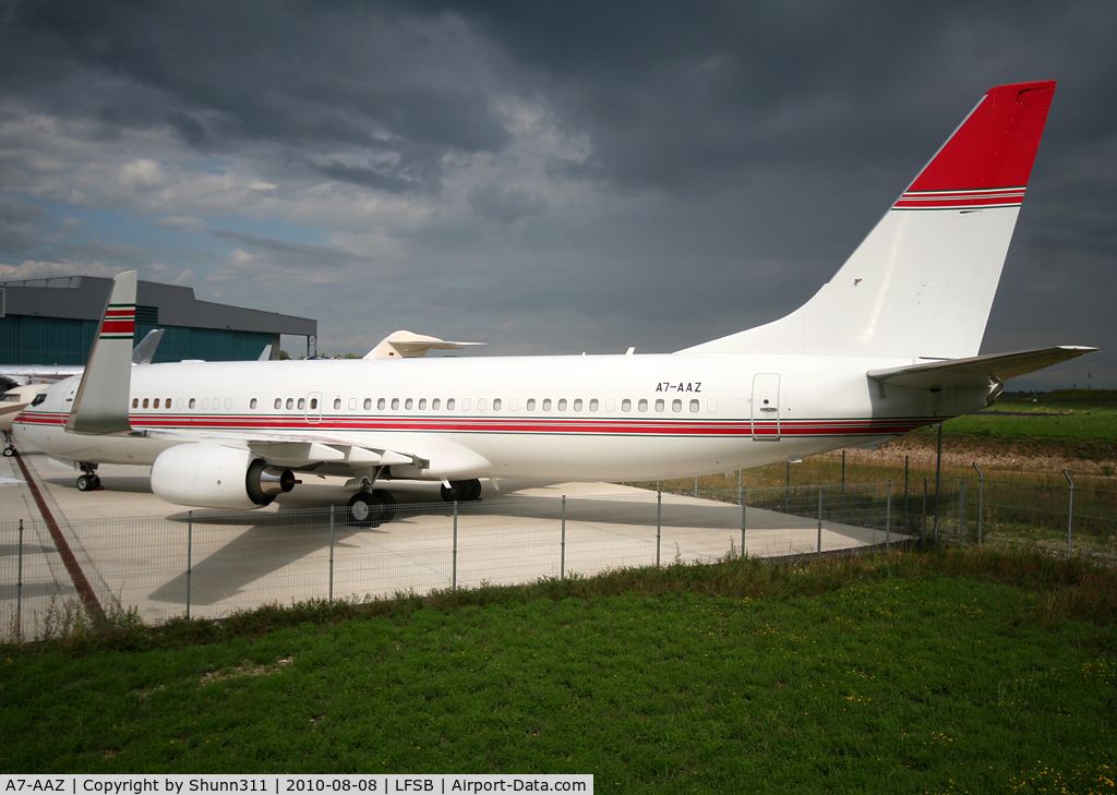 A7-AAZ, Boeing 737-8KB BBJ C/N 37545, Parked...