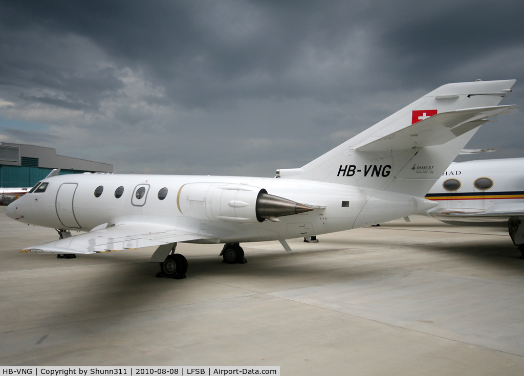 HB-VNG, 1985 Dassault Falcon 200 C/N 502, Parked...