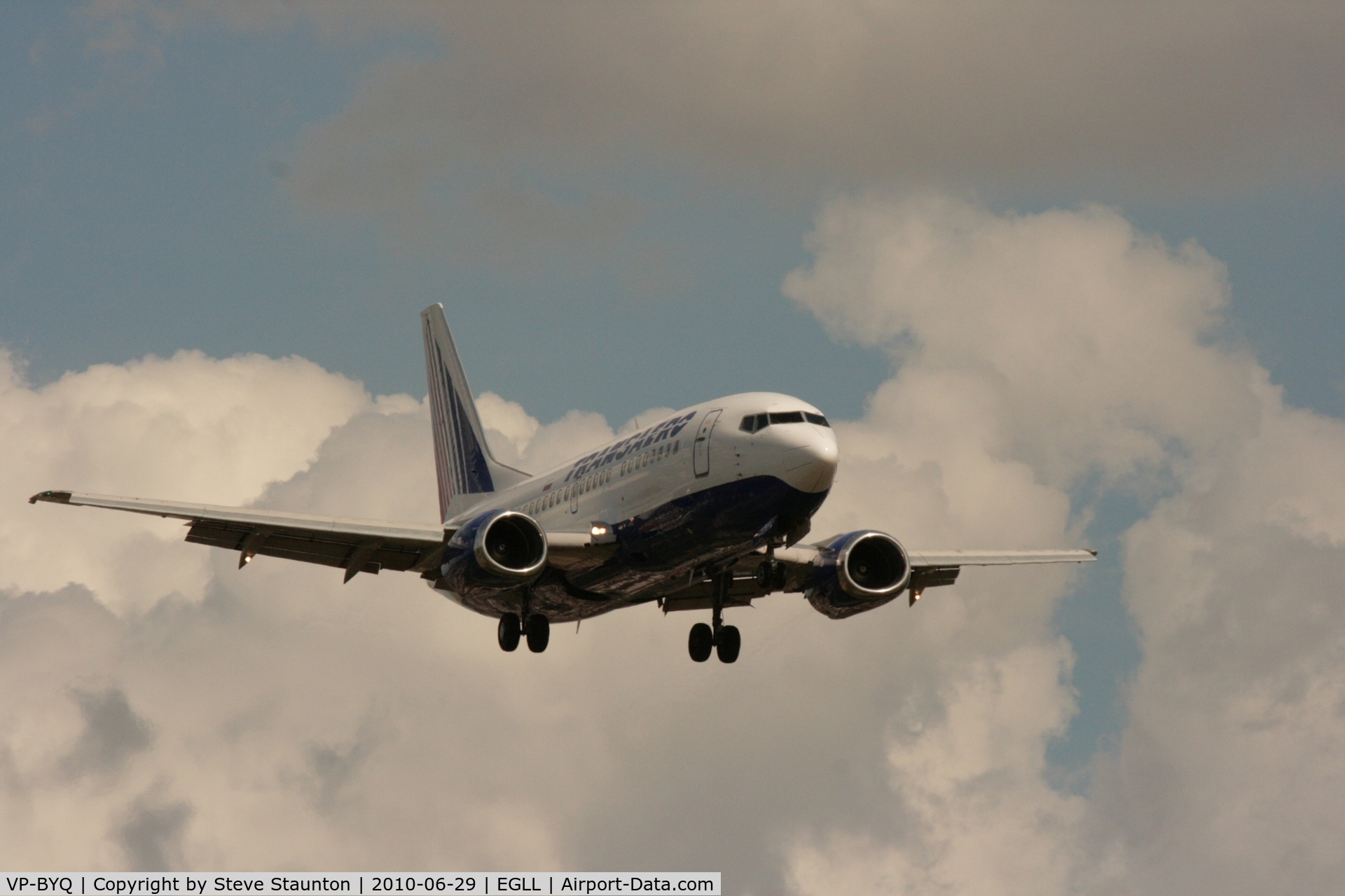 VP-BYQ, 1998 Boeing 737-524 C/N 28919, Taken at Heathrow Airport, June 2010
