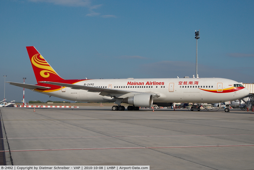 B-2492, Boeing 767-3P4/ER C/N 33049, Hainan Airlines Boeing 767-300