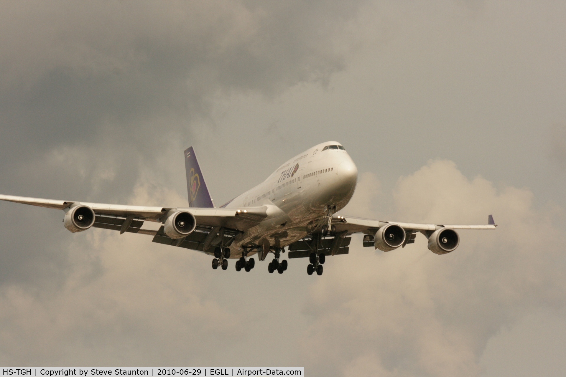 HS-TGH, 1989 Boeing 747-4D7 C/N 24458, Taken at Heathrow Airport, June 2010