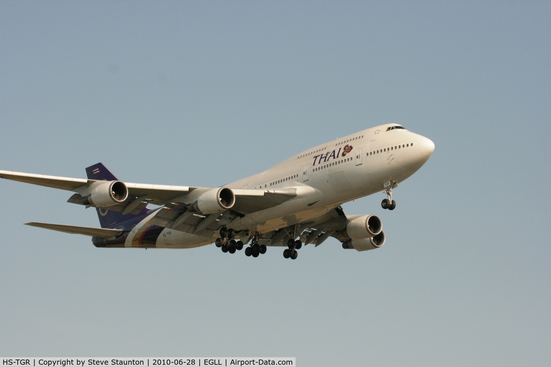 HS-TGR, 1995 Boeing 747-4D7 C/N 27723, Taken at Heathrow Airport, June 2010