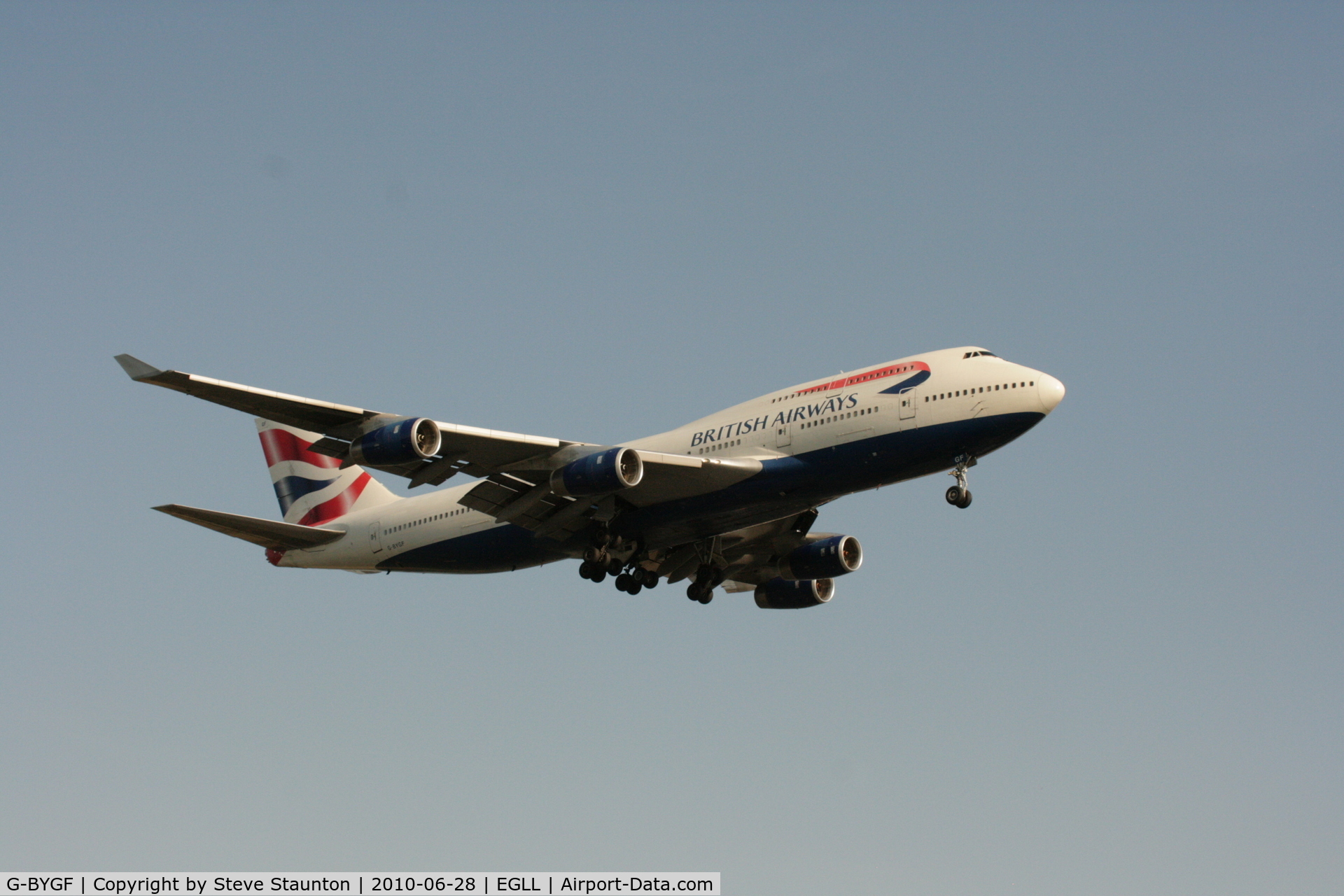 G-BYGF, 1999 Boeing 747-436 C/N 25824, Taken at Heathrow Airport, June 2010