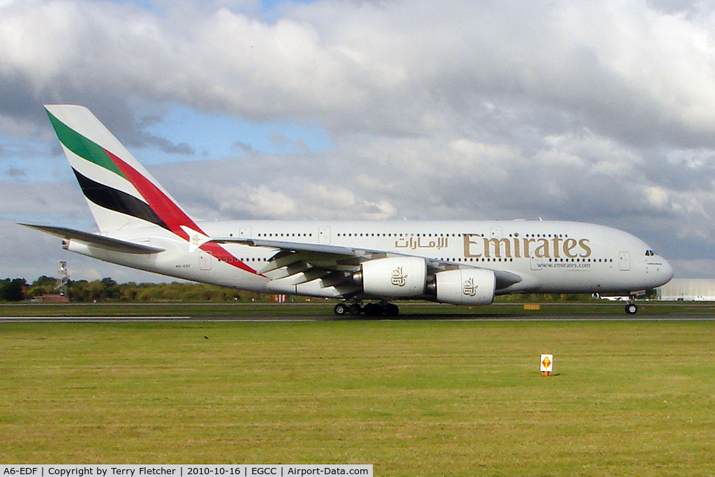 A6-EDF, 2006 Airbus A380-861 C/N 007, Emirates Airbus A-380-841, c/n: 007 at Manchester