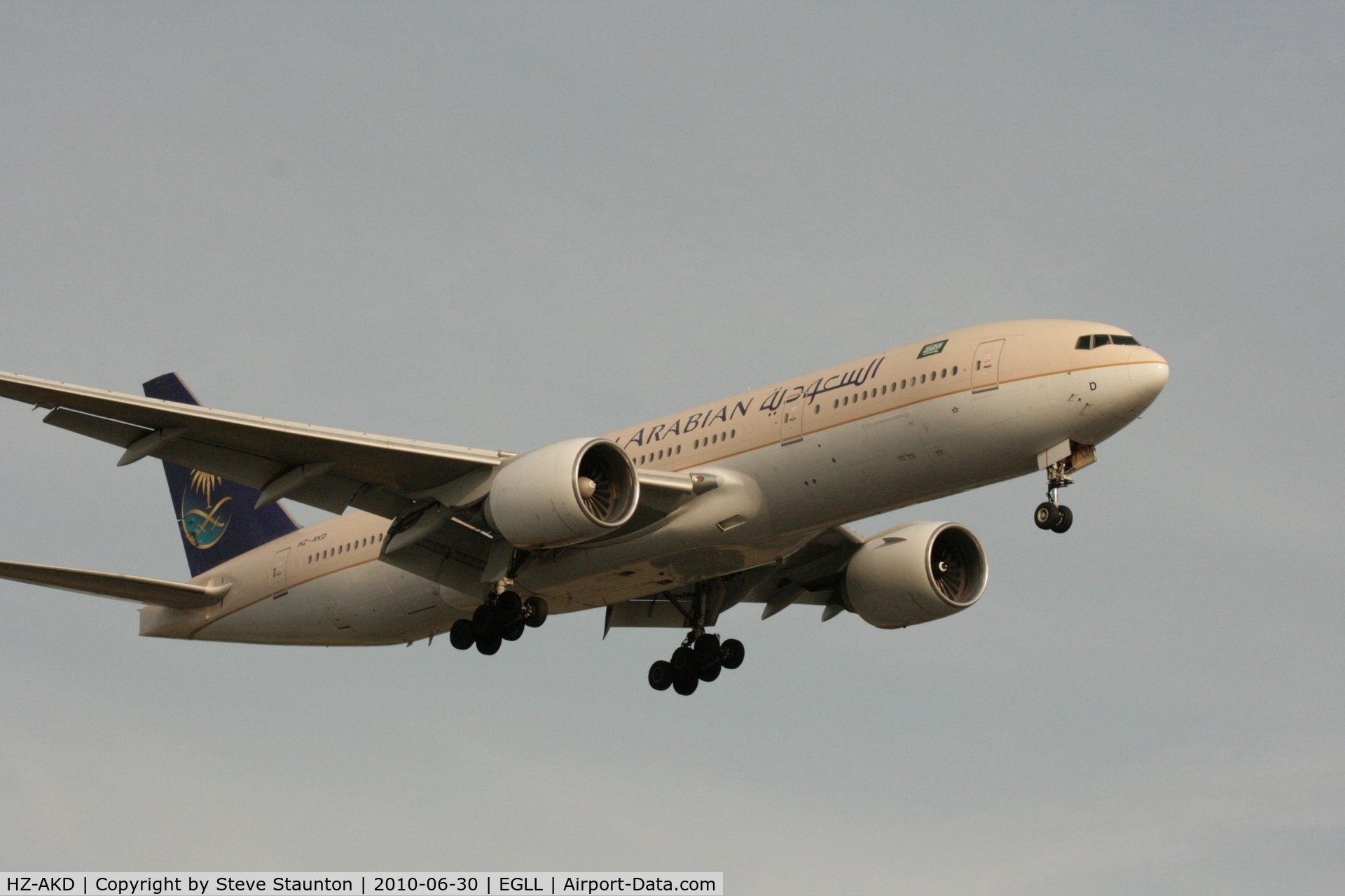 HZ-AKD, 1997 Boeing 777-268/ER C/N 28347, Taken at Heathrow Airport, June 2010