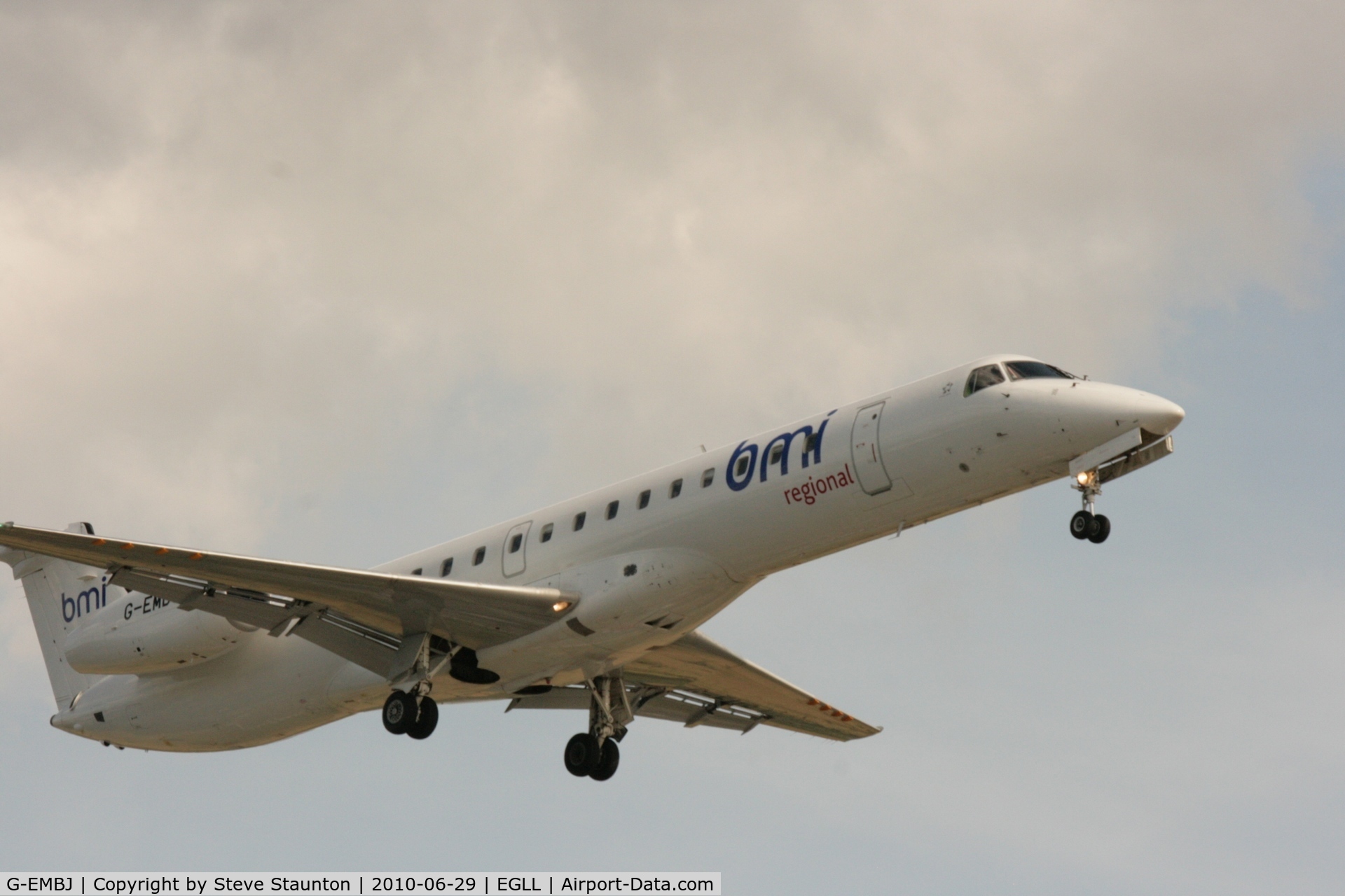 G-EMBJ, 1999 Embraer ERJ-145EU (EMB-145EU) C/N 145134, Taken at Heathrow Airport, June 2010